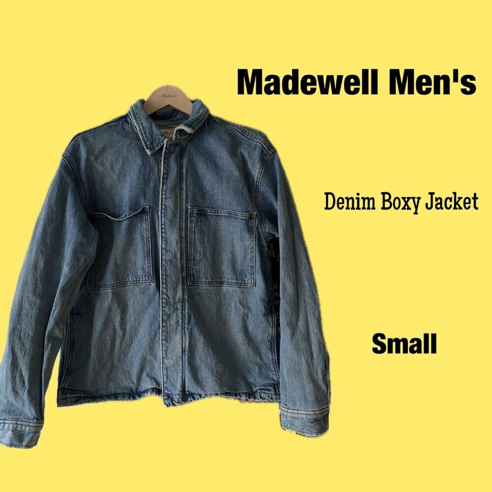 Madewell Mens Denim Boxy Shirt Jacket